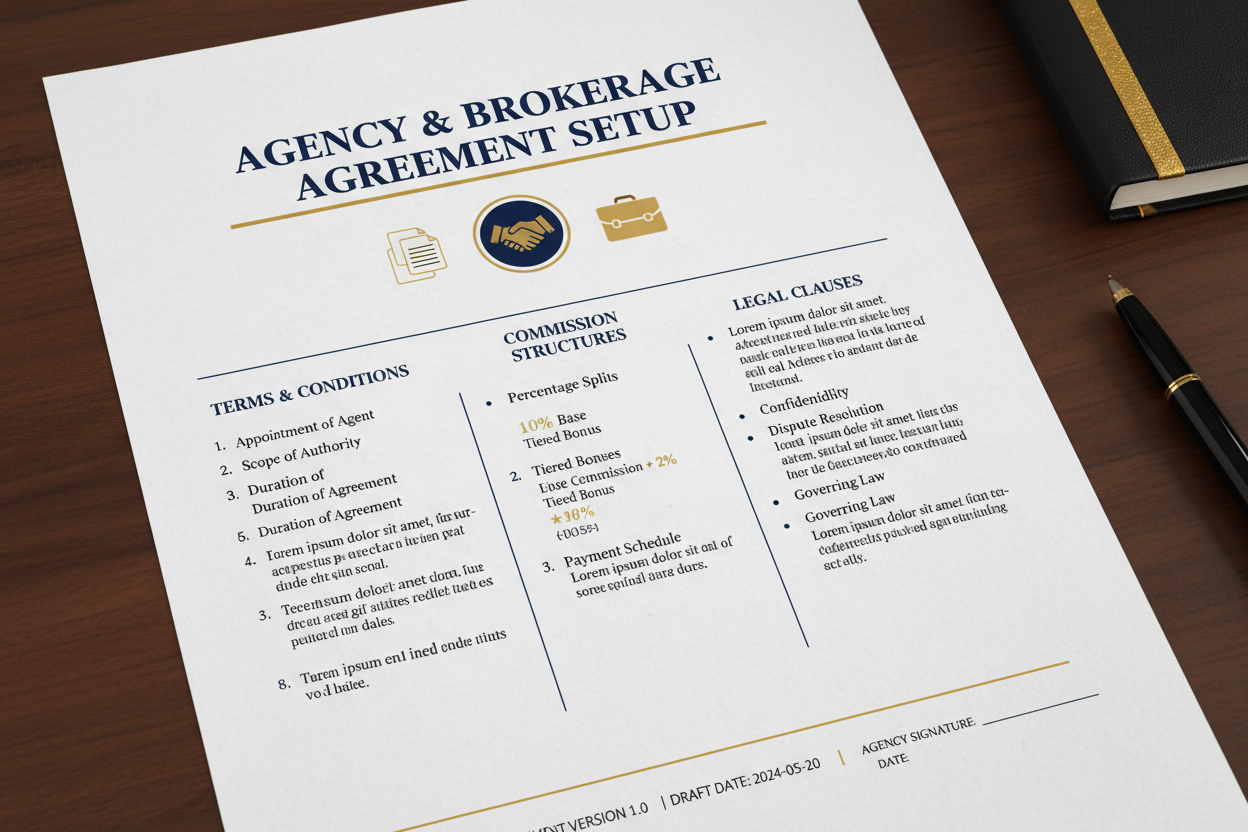Agency & Brokerage Agreement Setup